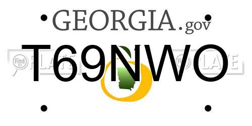 T69NWO Georgia License Plate