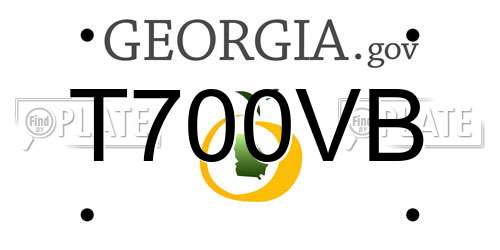 T700VB Georgia License Plate
