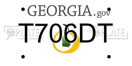 T706DT Georgia License Plate