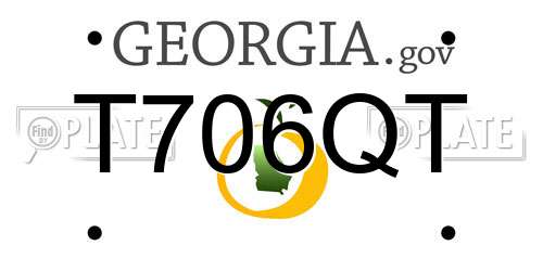 T706QT Georgia License Plate