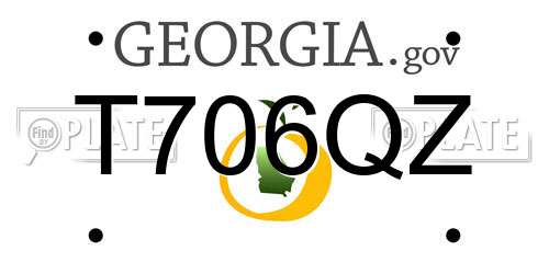 T706QZ Georgia License Plate
