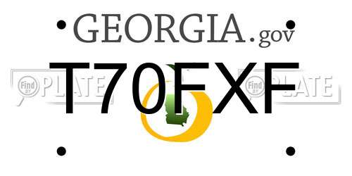 T70FXF Georgia License Plate