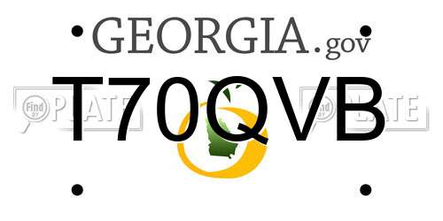 T70QVB Georgia License Plate