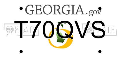 T70QVS Georgia License Plate