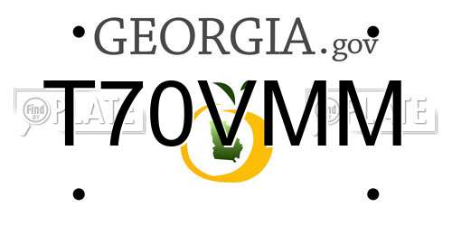 T70VMM Georgia License Plate