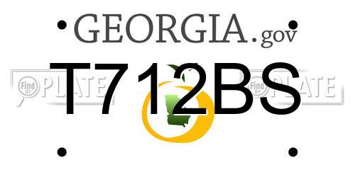 T712BS Georgia License Plate