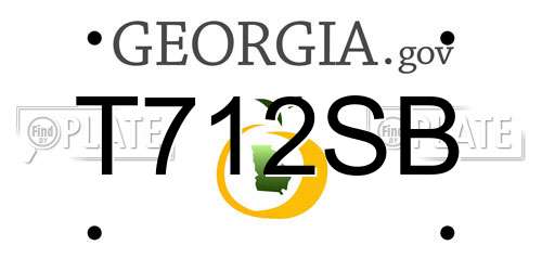 T712SB Georgia License Plate