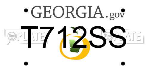 T712SS Georgia License Plate
