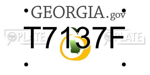 T7137F Georgia License Plate