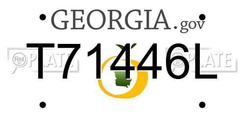 T71446L Georgia License Plate