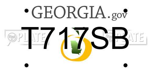 T717SB Georgia License Plate