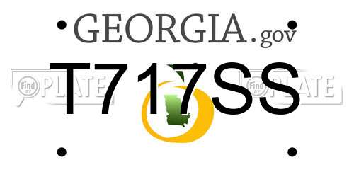 T717SS Georgia License Plate