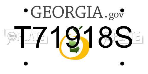 T71918S Georgia License Plate