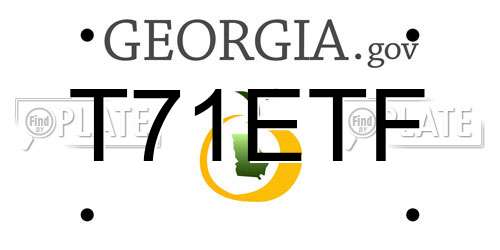 T71ETF Georgia License Plate