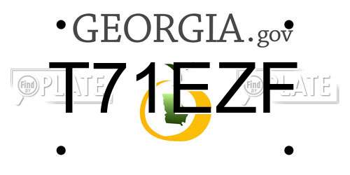 T71EZF Georgia License Plate