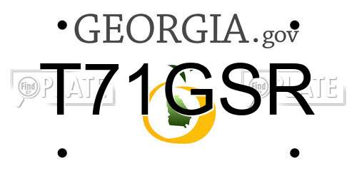 T71GSR Georgia License Plate