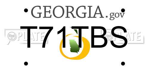 T71TBS Georgia License Plate