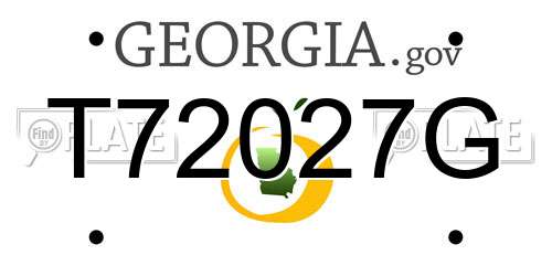 T72027G Georgia License Plate