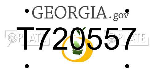 T720557 Georgia License Plate