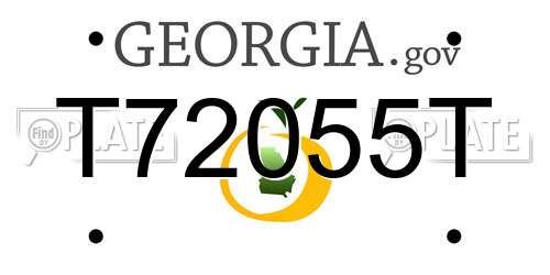T72055T Georgia License Plate