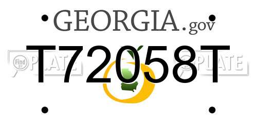 T72058T Georgia License Plate