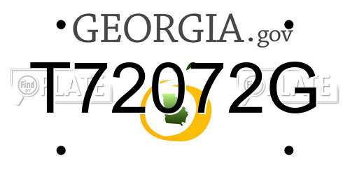 T72072G Georgia License Plate