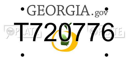 T720776 Georgia License Plate