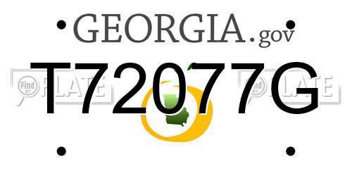 T72077G Georgia License Plate