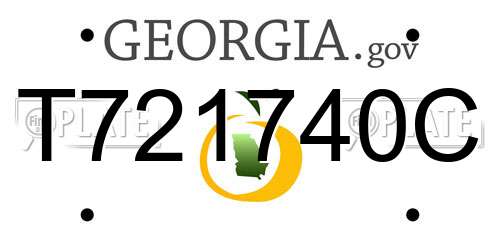 T721740C Georgia License Plate