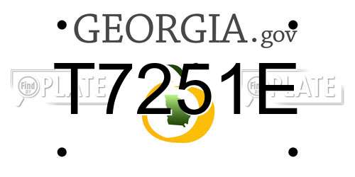 T7251E Georgia License Plate
