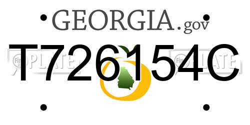 T726154C Georgia License Plate