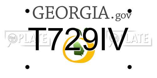 T729IV Georgia License Plate