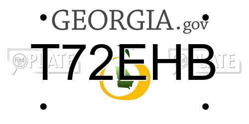 T72EHB Georgia License Plate