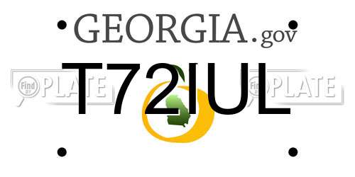 T72IUL Georgia License Plate