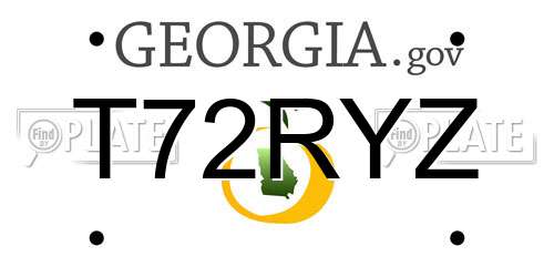 T72RYZ Georgia License Plate