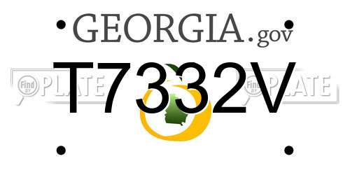 T7332V Georgia License Plate