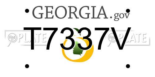 T7337V Georgia License Plate