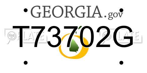 T73702G Georgia License Plate