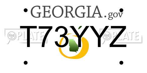 T73YYZ Georgia License Plate