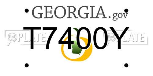 T7400Y Georgia License Plate