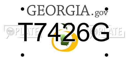 T7426G Georgia License Plate