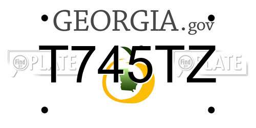 T745TZ Georgia License Plate