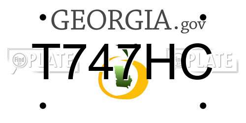 T747HC Georgia License Plate