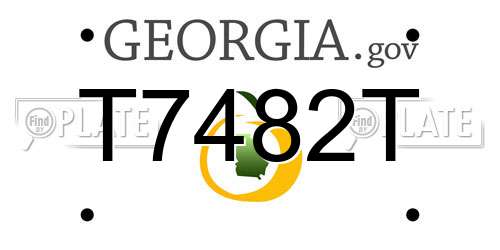 T7482T Georgia License Plate