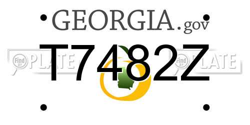 T7482Z Georgia License Plate