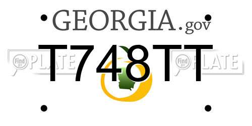 T748TT Georgia License Plate