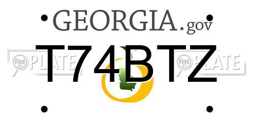 T74BTZ Georgia License Plate
