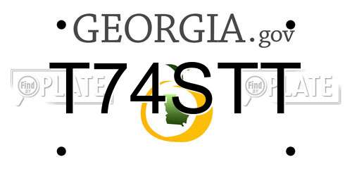 T74STT Georgia License Plate