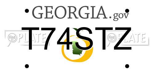 T74STZ Georgia License Plate