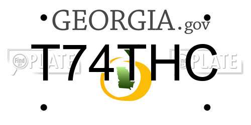 T74THC Georgia License Plate